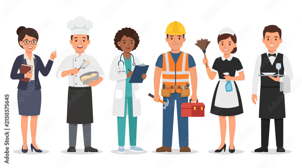 Obraz premium Diverse Professionals in a Variety of Occupations and Careers