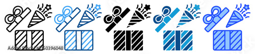 Surprise icon set multiple style