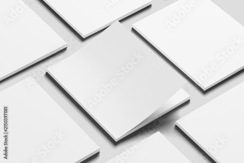 US Letter 8.5x11 White Blank 3D Rendering Mockup