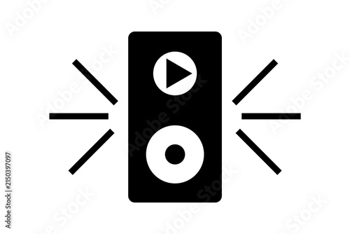 Speaker Icon Vector, Loudspeaker Icon, audio speaker icon, mp3 player isolated