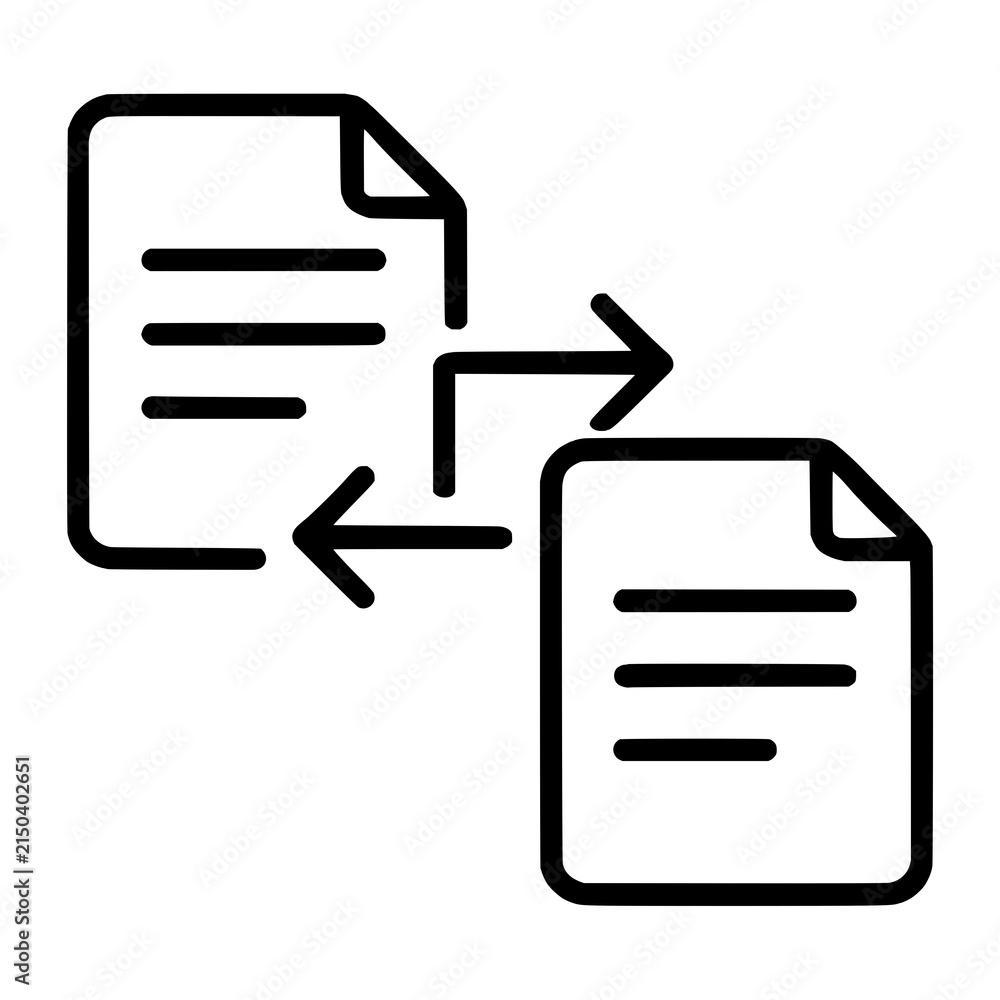 Obraz premium Import Export Documents Line Icon