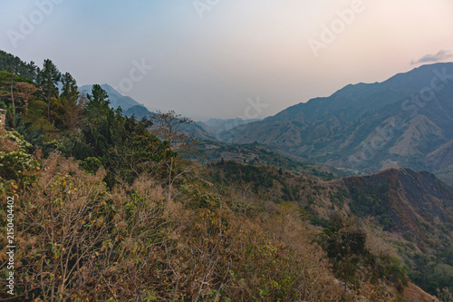 Canvas Print Beautiful rolling hills landscape in Enrekang showcasing the natural scenery of