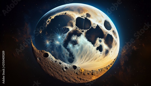waxing gibbous moon s surface with geological details texture crater space