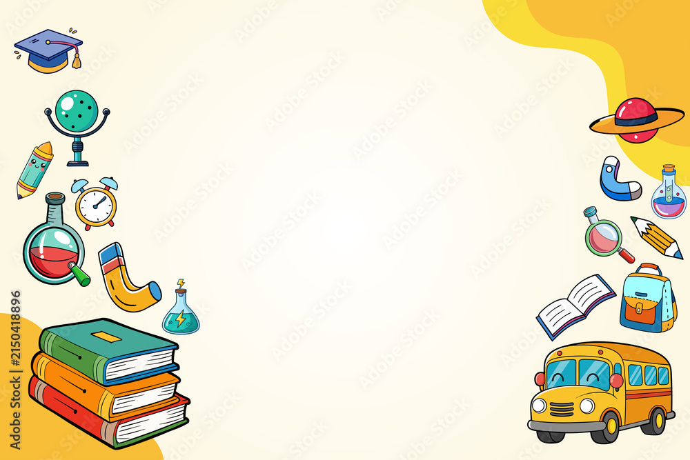 Fototapeta premium Back-to-school background