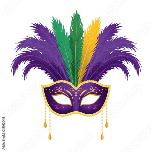 carnival mask isolated on white