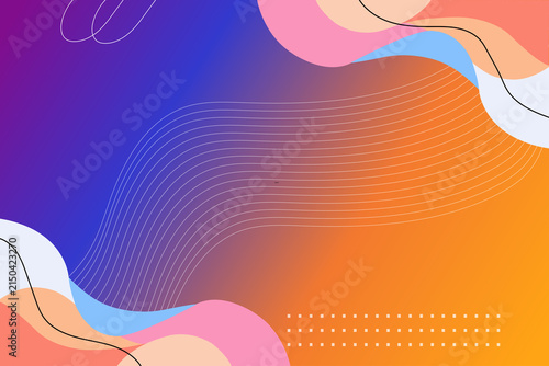 Vibrant Purple and Orange Gradient Abstract Background with Dynamic Waves