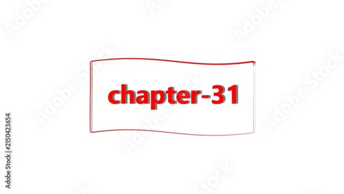 Konstfotografi Red text reading chapter-31 centered inside a wavy rectangular frame with a thin