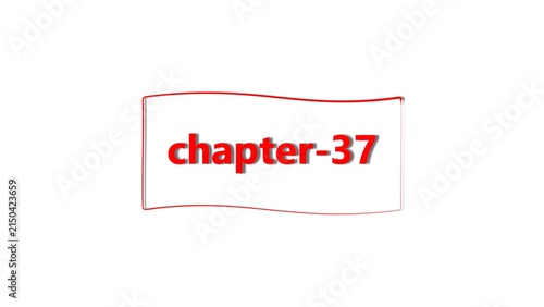Konstfotografi Red text reading chapter-37 centered inside a simple rectangular frame with a wa