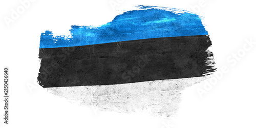 Fotografie Estonia flag painted with watercolor brush strokes