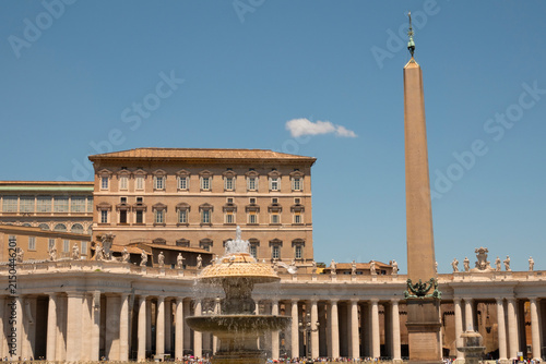 Obraz na plátne Apostolic palace the Official residence of the Pope in the Vatican in Rome, Ital
