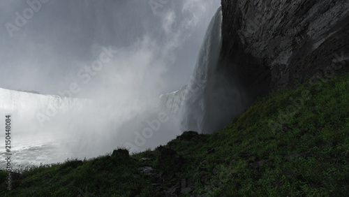 Fotografie Close view of Horseshoe Falls surrounded by mist at Niagara Falls