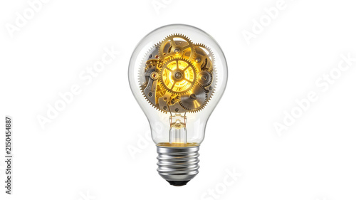 Concept, Innovation, Illuminating Innovation Close-up png Glowing light bulb with internal