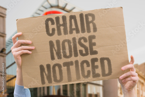 Cuadro en lienzo "Chair noise noticed" The squeak becomes audible in the hush