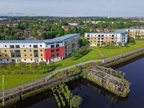 Modern high rise student flats in Glasgow