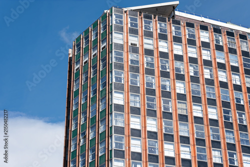 Modern high rise student flats in Glasgow