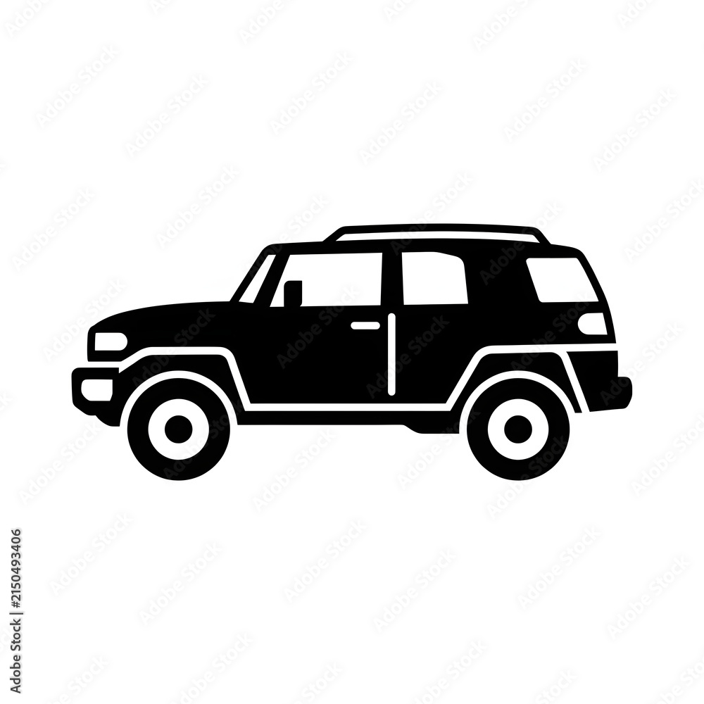Obraz premium Black and white illustration of a vintage pickup truck 5.