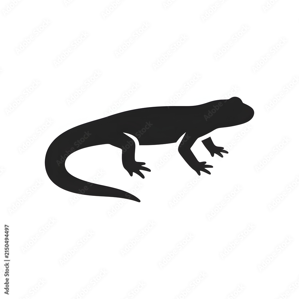 Obraz premium Black silhouette of a sleek running cheetah in mid stride.