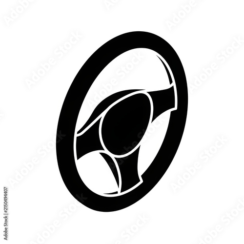 Black and white symbol of a person running in a circle.