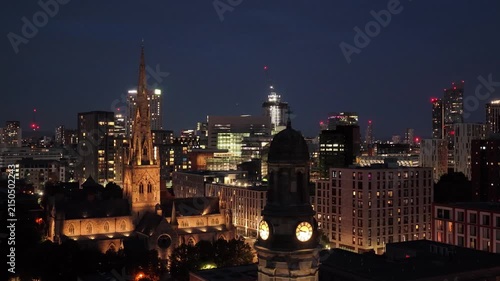 An Arc Shot Across The City Of Salford Skyline