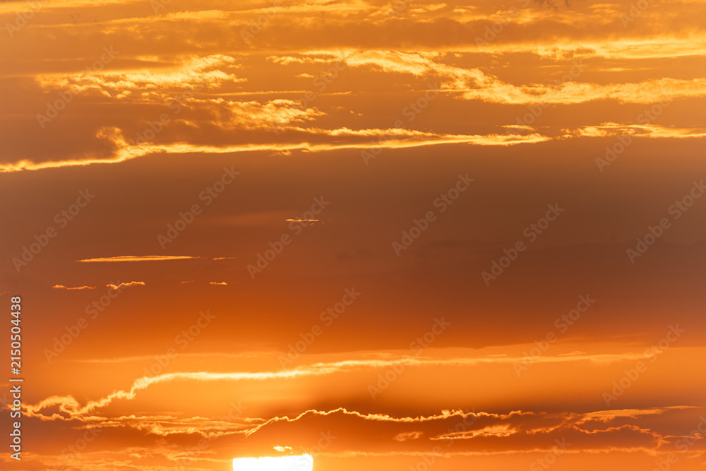 Photography sunset in the sky