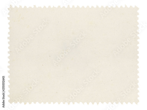 Obraz na plátně Postage stamp with blank antique paper design space on transparent background