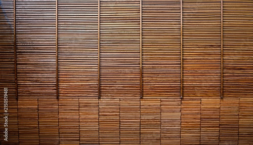 Detail Of A Wooden Wall With A Linear Relief And Texture