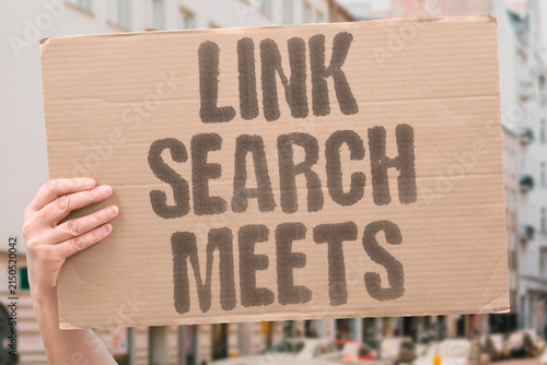 Quadro su tela "Link search meets" The meeting starts while people hunt for the connection