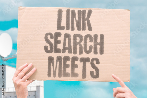 Quadro su tela "Link search meets" The meeting starts while people hunt for the connection