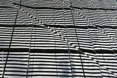 Wind business building shutters, London, United Kingdom, 18 May 2025