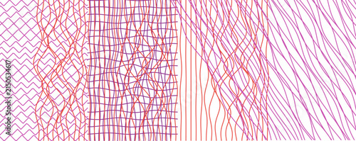 Abstract graphic texture featuring colorful wavy and geometric zigzag line patterns abstract geometric