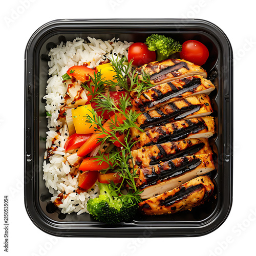 Grilled chicken meal prep box