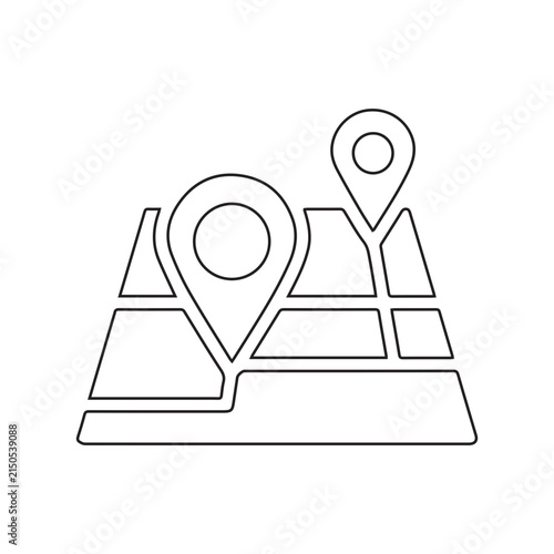 Map pin location icon