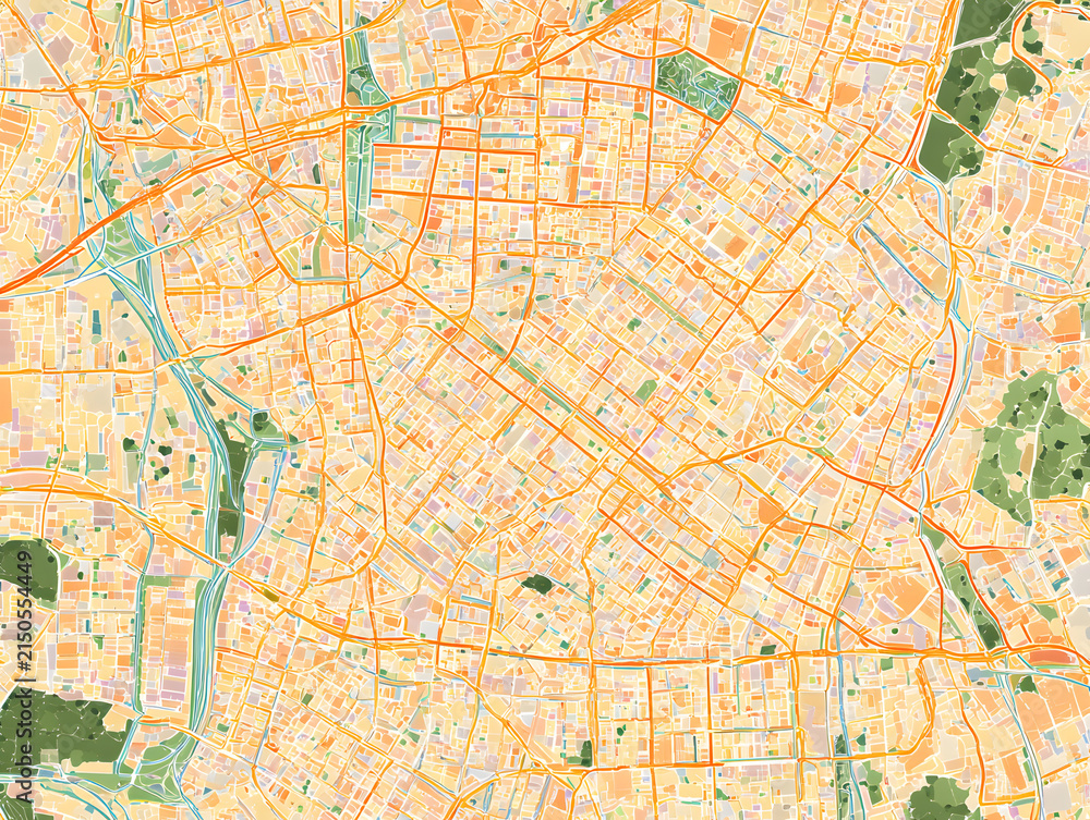 Obraz premium City map for Sao Paolo's downtown area, Brazil