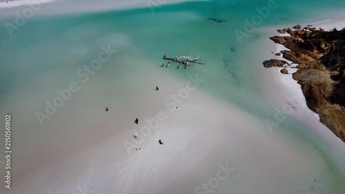 Aerial view of Hill Inlet swirling sands in the Whitsundays