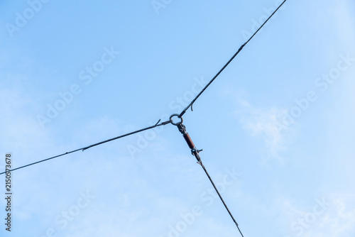 Beijing tram aerial power line