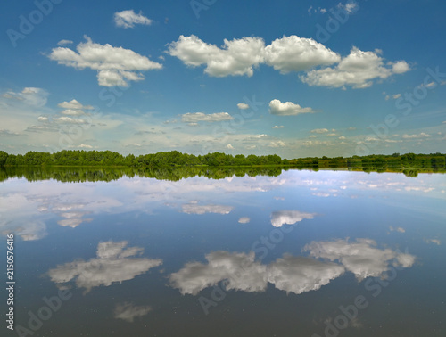 Photography clouds over the river