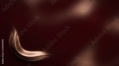 Abstract rich chocolate liquid flow.