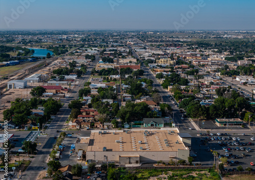 Cuadro en lienzo Aerial view of Carlsbad, New Mexico on a summer morning.
