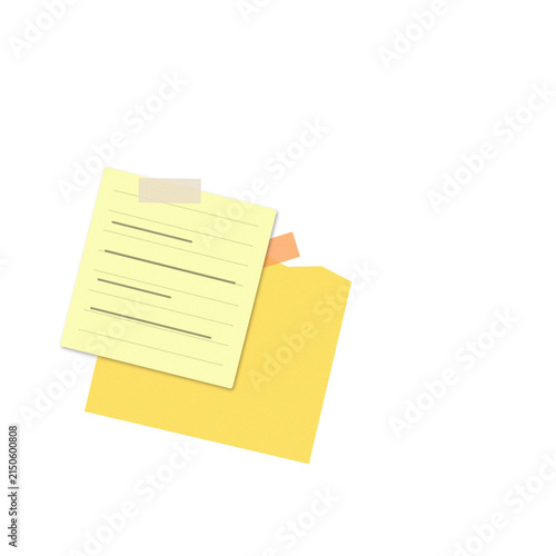Quadro su tela Two sticky notes with one folded in hand