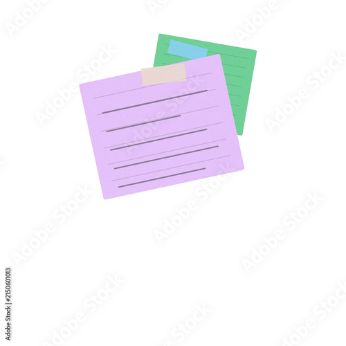 Photography Two overlapping sticky notes with dotted lines