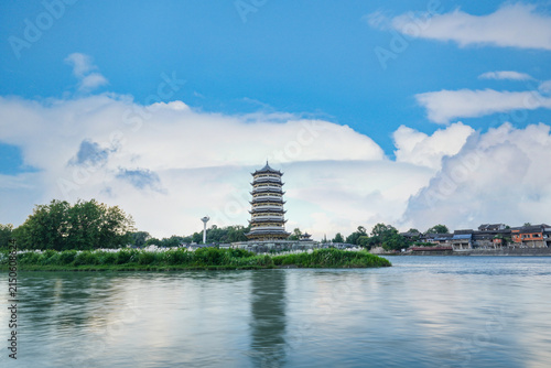 Yuantong Pagoda at Yuantong Ancient Town Chongzhou, Chengdu Sichuan China