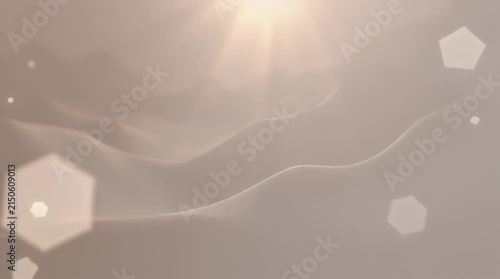 Abstract Light Waves and Hexagon Bokeh Effect