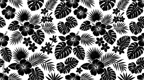Abstract black and white textured pattern design