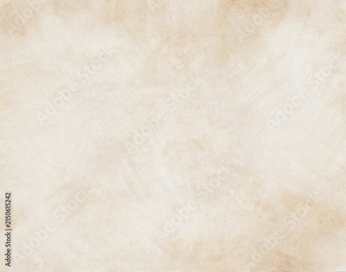 Soft beige watercolor paper texture with subtle natural stains.