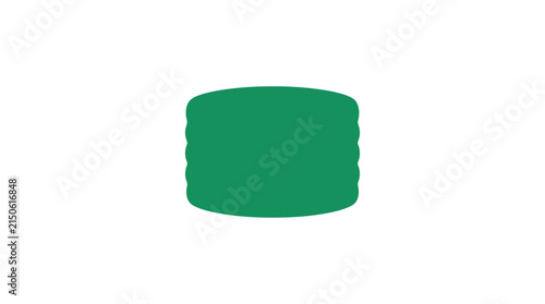 Isolated Green Stacked Object on Transparent Background