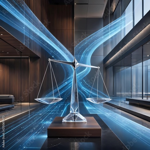 Artificial Intelligence Legal Technology futuristic Concept