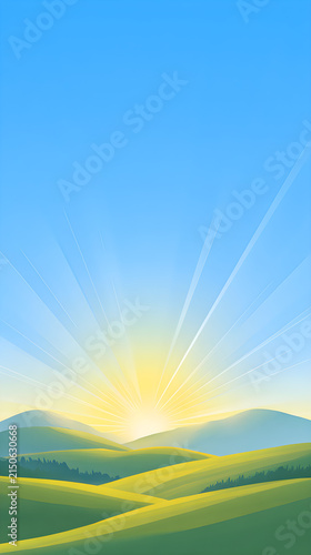 sunrise over field