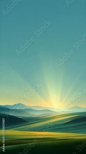 sunrise over the field