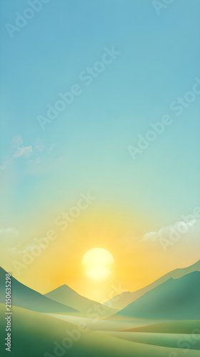 sunrise in mountains
