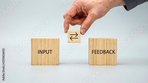 Input and feedback concept showing continuous communication, review, and improvement between two processes